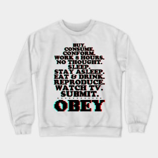 They Live Commands OBEY 3D Pixel Crewneck Sweatshirt